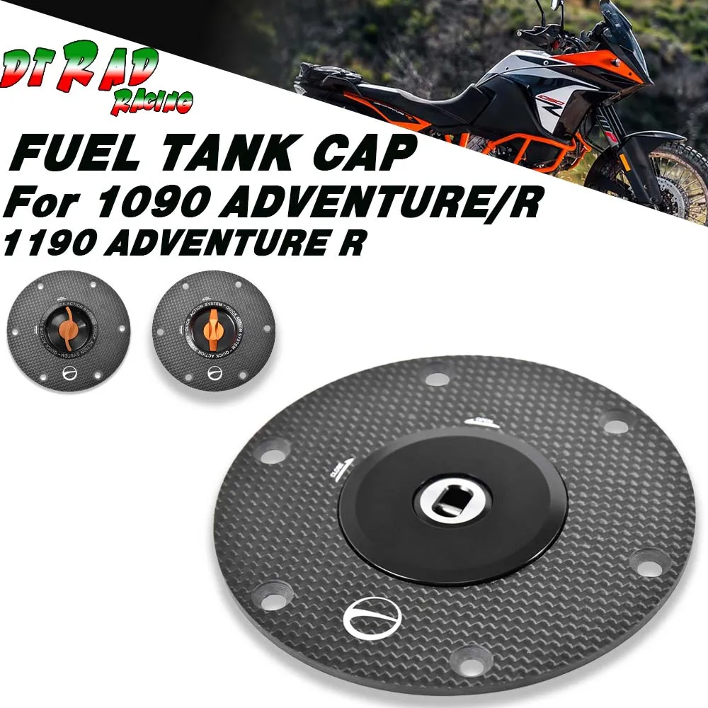 Carbon Fiber Fuel Tank Flange Fast Gas Gasoline Cap For 1090 ADVENTURE/R 1190 ADVENTURE/R  Airbox Key Lock Protector Oil Plug