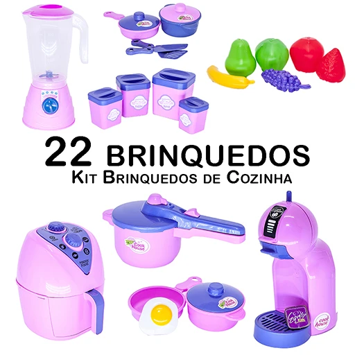 Children's Kitchen Pot AirFryer Coffee Pot Set 22 PCs