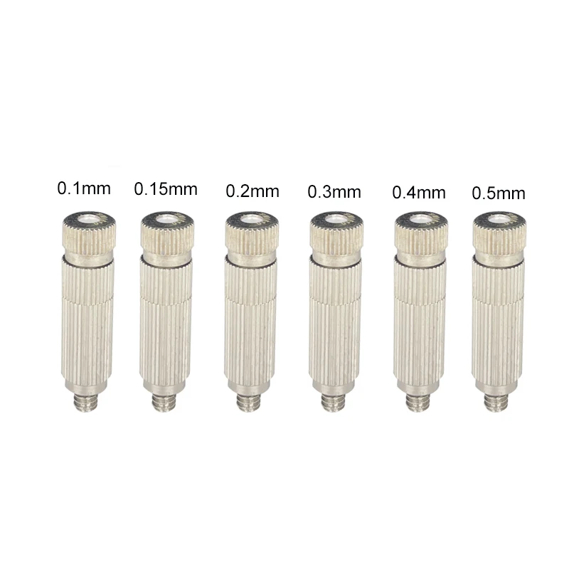 30PCS High Pressure Spray Nozzle Dry Fog Mist Ceramic Spray Core Nozzle For Humidification Cooling Nickel Plated Brass