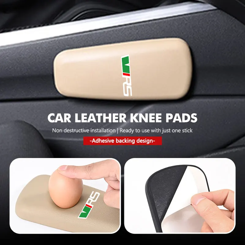 Car Knee Thigh Support Leg Rests Pad Door Control Armrest Mat For Skoda Superb Derivative Karoq Kamiq MK3 Fabia Rapid Favorit view 2