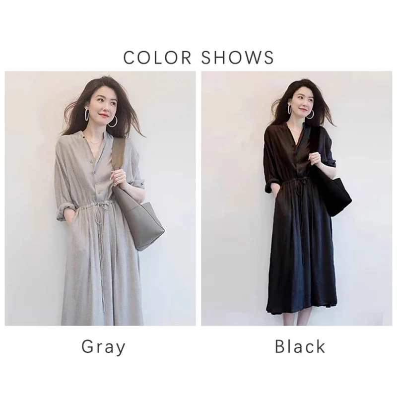 TFETTERS ชุดเดรสฤดูใบไม้ผลิฤดูร้อน 2025 ผู้หญิงแขนยาวครึ่งปุ่มลงเสื้อสเวตเตอร์ถักวันหยุด Elegant ชุดผู้หญิง