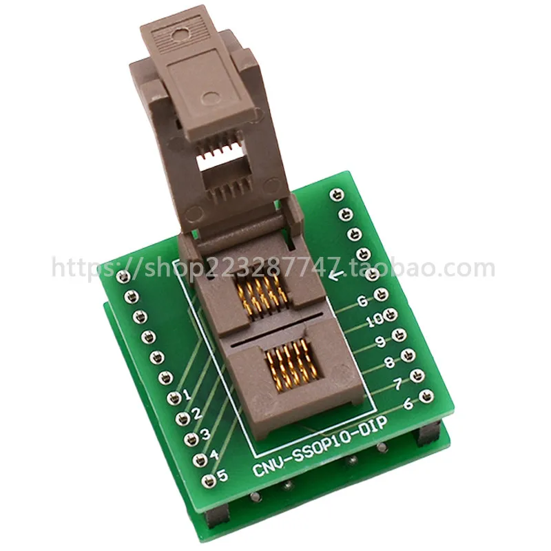 

Тестовое гнездо SSOP10 для программирования и старения микросхем, с шагом 1.0 мм, высокотемпературное, для программирования и тестирования.