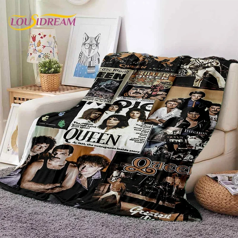 Classics Queen-Rock-Band Freddie Soft Flannel Blanket for Beds Bedroom Sofa Picnic,Throw Blanket for Cover Outdoor Leisure Gift