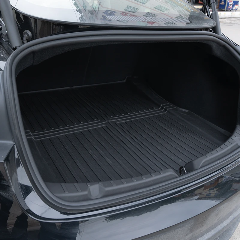 

Fits tesla 2024-25 Model3 Highland 3 Rear Trunk Mat TPE Car Pads Waterproof Protective Trunk Mats Upper layer of trunk cushion