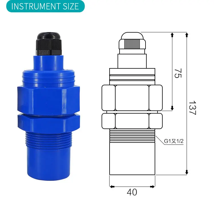 High-Precision Ultrasonic Level Sensor with 0.3%FS Accuracy 1mm Resolution 8m Range for Liquid and Solid Measurement SZY-001