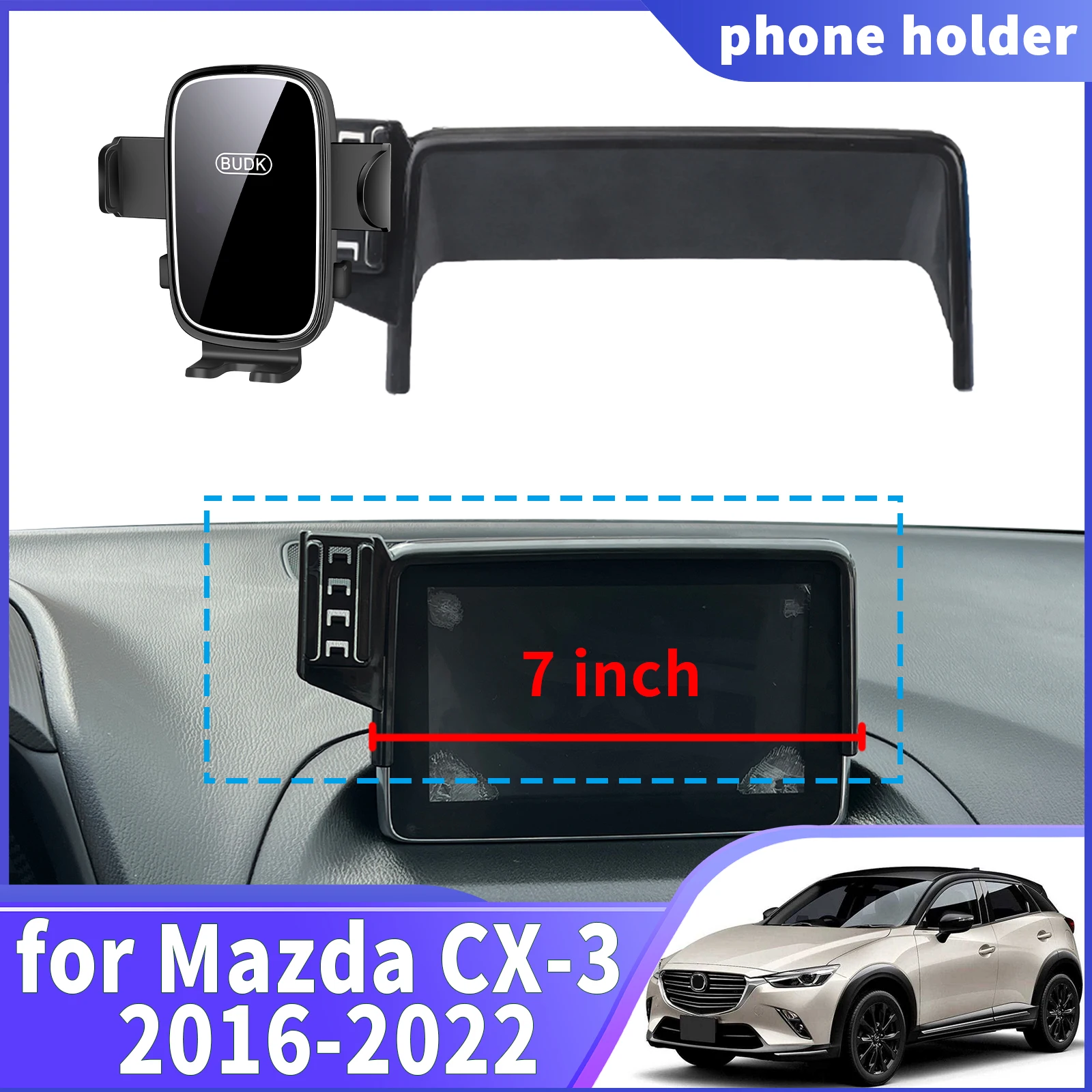 

fit for Mazda CX-3 CX3 Sport DK 2016 2017 2018 2019 2020 2021 2022 Navigation Phone Holder Mount Customized Car accessoires