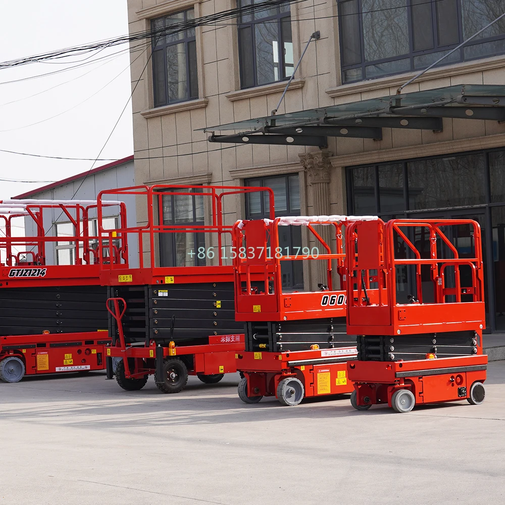 CE Approva Lift Platform 4m 6m 8m 10m 12m Scissor Lift Table Electric ManLift Table Electric Scaffolding Lifting Platform for US