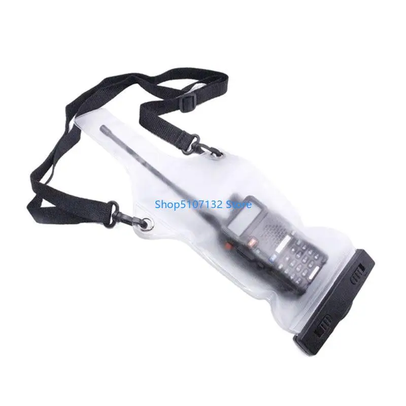 87HD Walkietalkie Waterproof Rain Aound Borse Cases Holder con cordini, 4,3 "x13" Bambino bianco due wayradio sacca