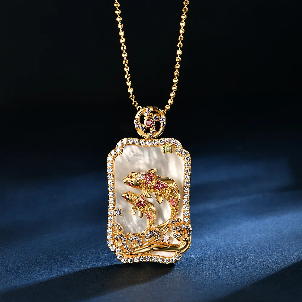

New S925 Silver Exquisite Compact Colorful White Shell Versatile Exquisite Single Pendant without Chain Wedding Jewelry