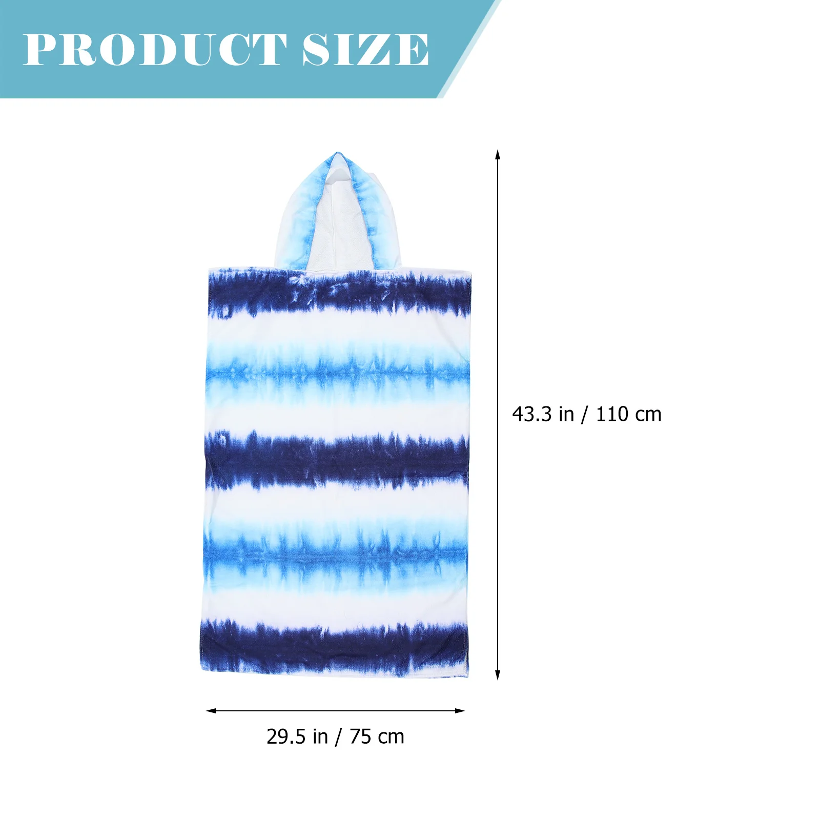 منشفة شاطئ بغطاء للرأس من الألياف الدقيقة، منشفة حمام محمولة سريعة الجفاف للسباحة في الهواء الطلق والتخييم واليوجا والسفر ومناشف الشاطئ