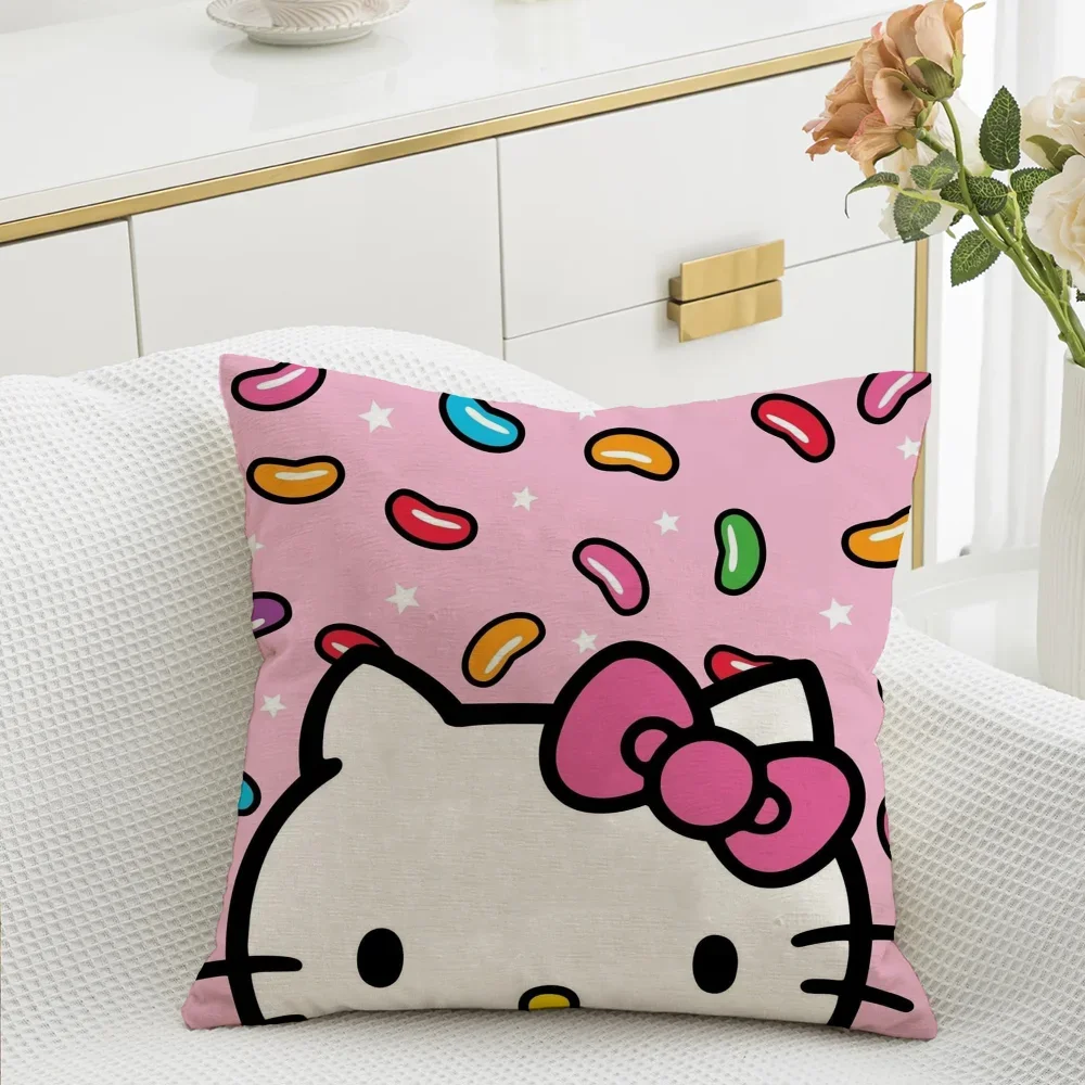 Cushion Cover Hello Kitty Decorative Pillows for Sofa Pilow Covers Throw Pillow Covers Personalized Gifts Home and Decoration