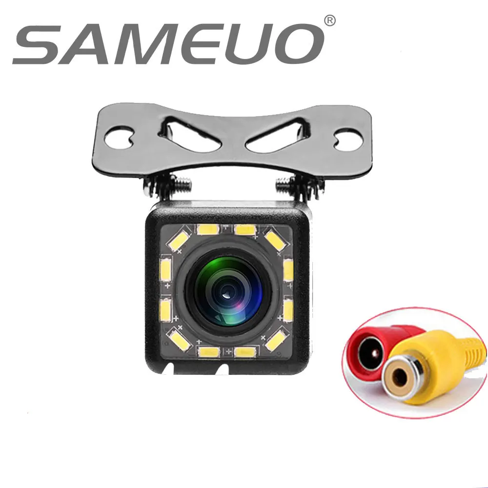 Sameuo 12 LED Car Rear View Camera Night Vision Reversing Auto CCD Parking Monitor Water Resistant 170 Degree HD Backup Camera