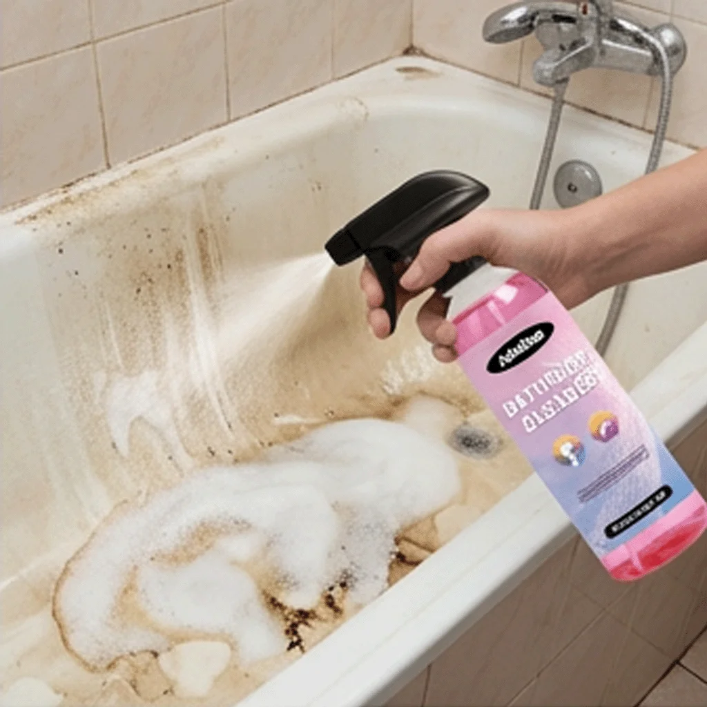 Bathroom Cleaner Spray for Shower Glass Tub Tile Multi Surface Limescale Remover Powerful Stain Cleaning 120ml