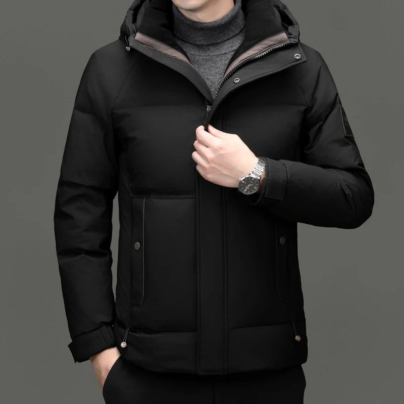 New arrival winter jacket 90% white duck down jackets men,mens thicken warm winter down coat,fashion hooded parkas men L-5XL