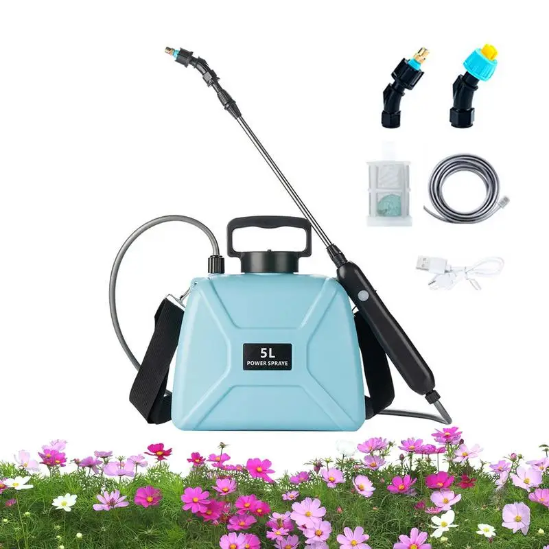 Shoulder Electric Sprayer 5L Watering Can With Spray Automatic Garden Plant Mister USB Rechargeable Irrigation Tool For Yard