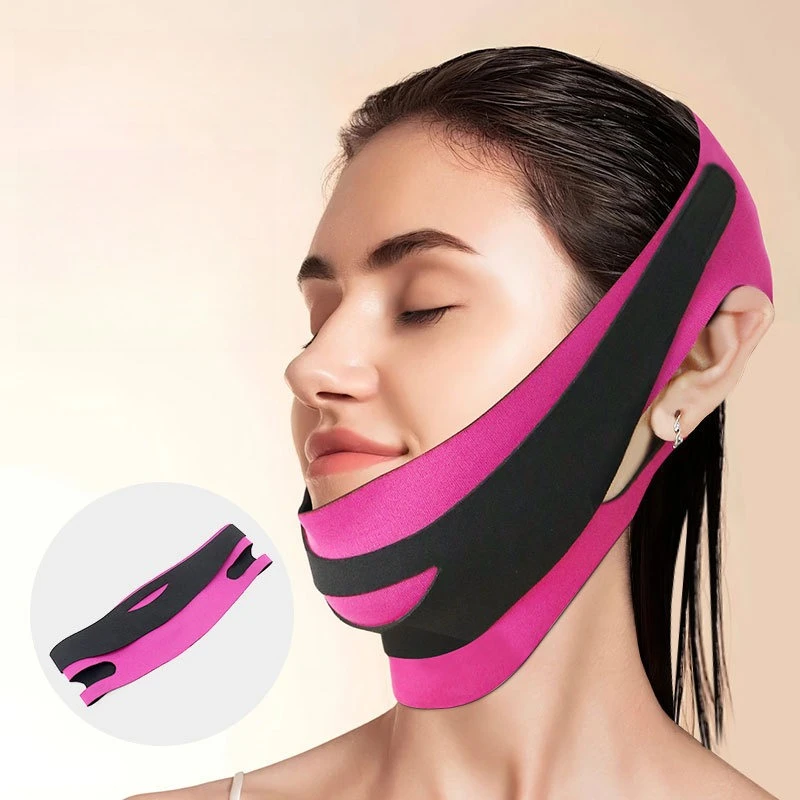 High Elastic Facial Bandage Mask Anti-edema Face Strap Elastic Facial Wrap Practical Beauty Tool for Reducing Puffiness Daily