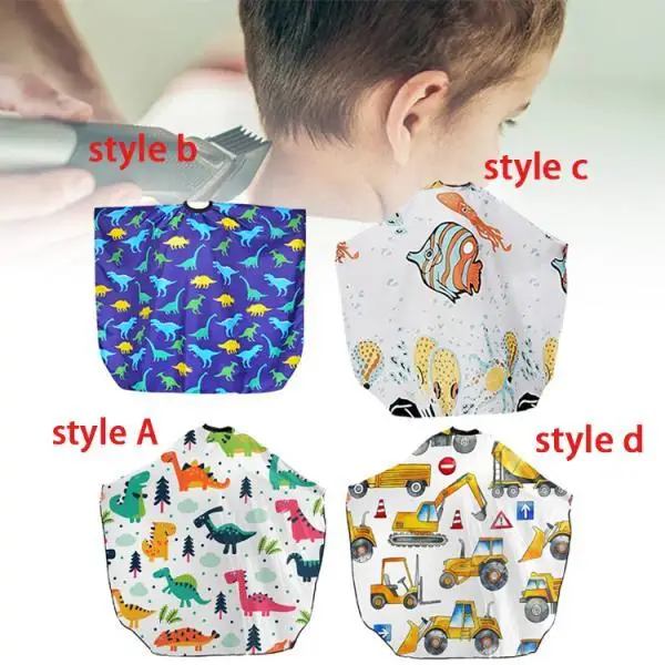 

Kids Barber Cape Salon Hair Cutting Cape Barber Accessories Cartoon for Children Hair Cut Apron Cape Professional for Stylist
