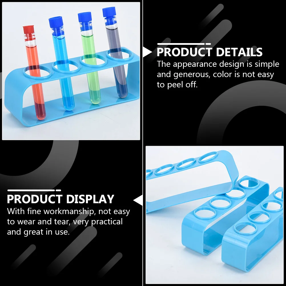 3 Pcs Scientific Test Tube Rack Sponge Holder Children Experiment Auxiliary Blue Kids Science