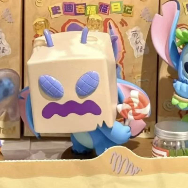 Disney Stitch Weird Diary Series Anime Figures Creative Cute Doll Statue Model Mystery blind box Toys Children Birthday Gifts