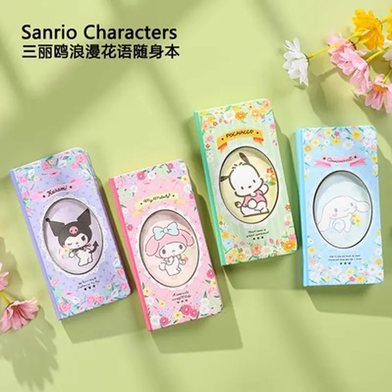 Kawaii Kuromi My Melody Cinnamoroll Cartoon Notebook Handbook Student Sanrio Anime Girl Heart Cute Portable Weeks Planner