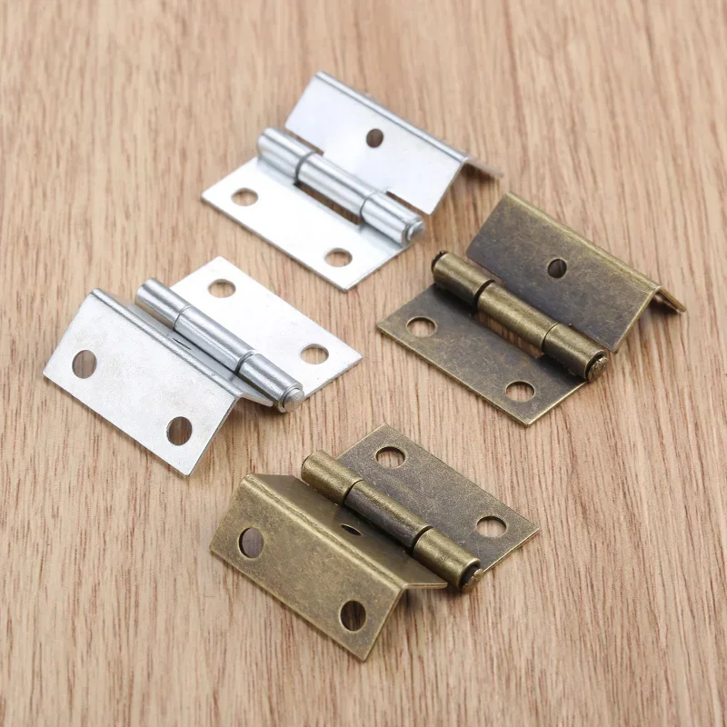 4pcs Three Fold Hinges W/screw Antique Bronze/Silver 25mm Cabinet Wooden Box Jewelry Gift Wine Case Vintage Hardware Accessories