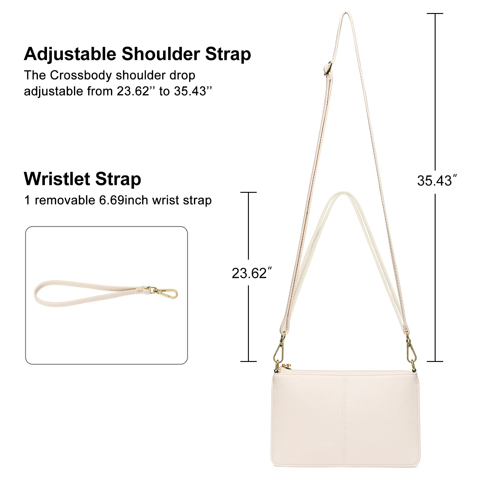 Dompet Anti Maling RFID Tas Genggam Wanita, Tas Selempang Bahu Tunggal, Tas Ponsel PU, Dompet Wanita Tas Kartu Dompet Tas Tangan