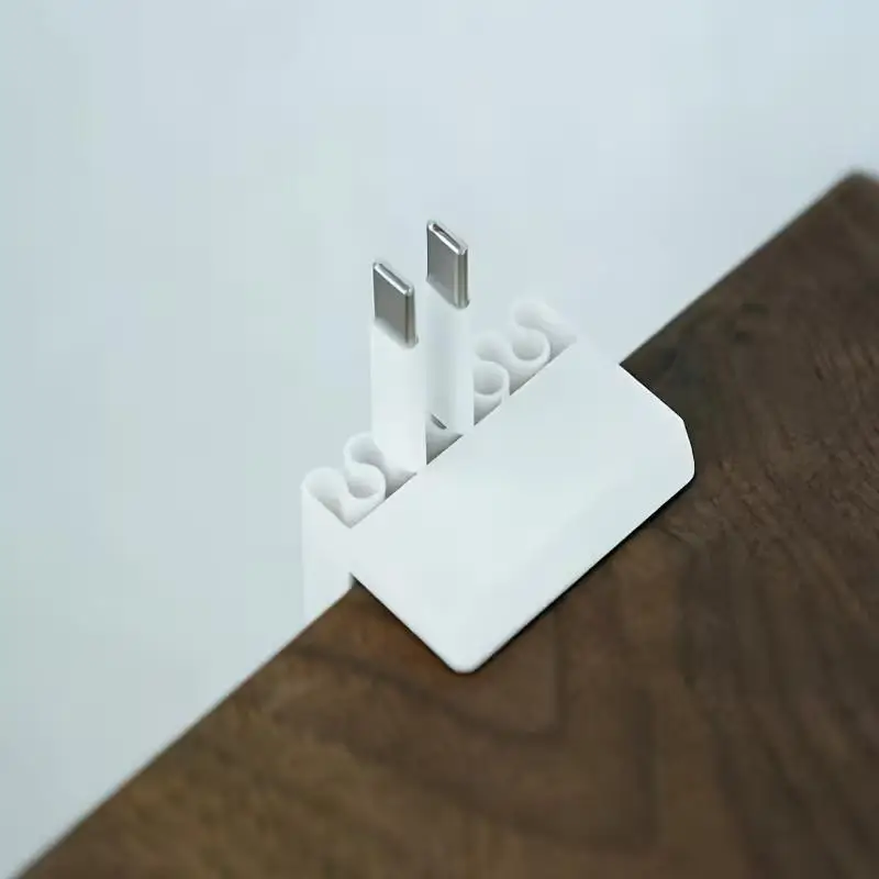 1Pcs Multi-Slot USB Cord Holder 3D Printed Desk Cable Organizer Clip Edge Management For Home Office