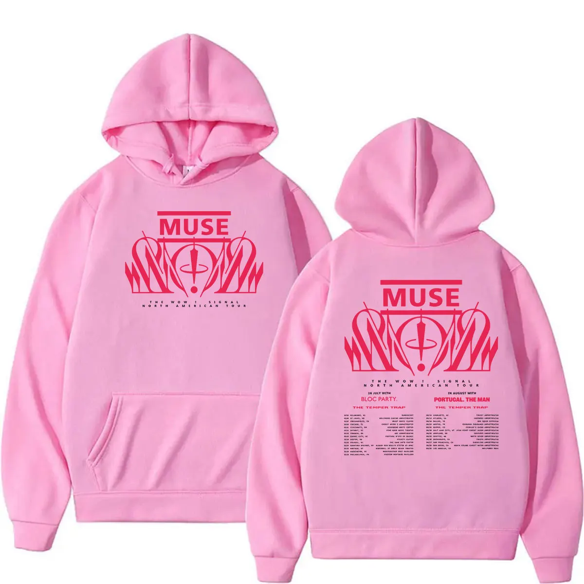 MUSE Band The Wow! Signal Tour 2026 Hoodie Herren Damen Kleidung Mode Pullover Sweatshirt Vintage Langarm Übergroßer Kapuzenpullover – Detail 4