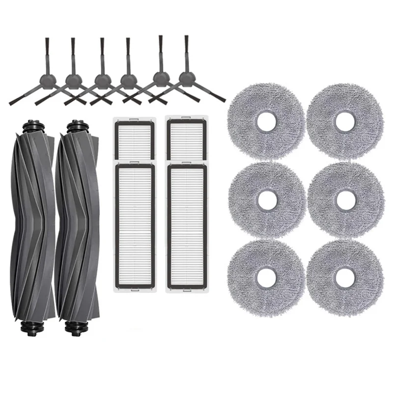 

AEE4-18PCS For Dreame Bot L10 Prime / L10s Pro / L10 Pro Robot Vacuum Main Side Brush Hepa Filter Mop Cloth Replacement Parts
