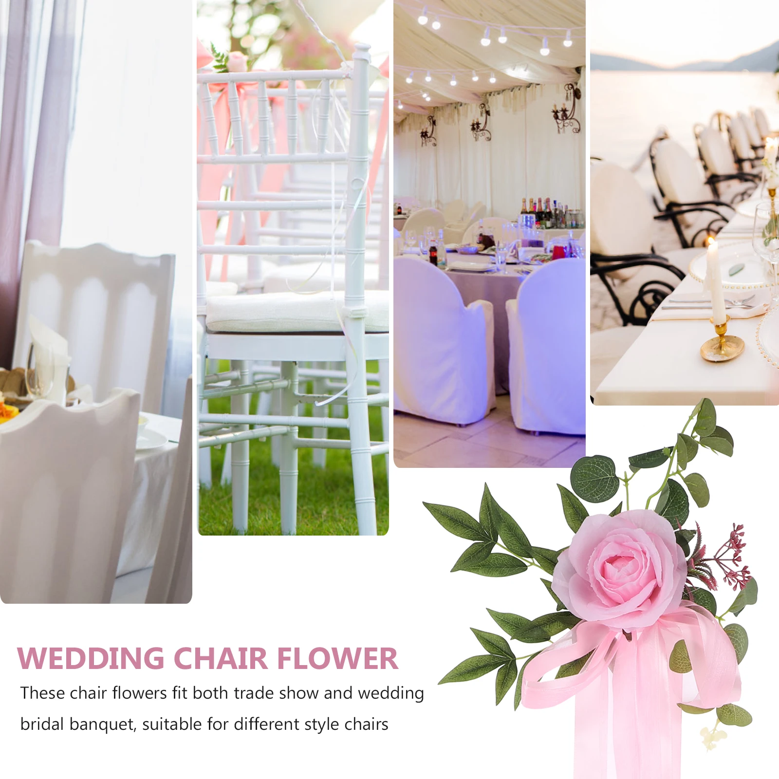 

Chair Back Decoration Flower Wedding Aisle Decorations Flowers Delicate Artificial