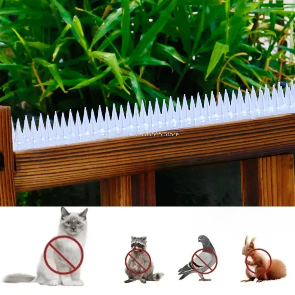 2/1Pcs Spikes Repeller Cat Plastic Bird Repellent Anti Pigeon Anti-bird Squirrel Garden Fences Control Transparent Spikes