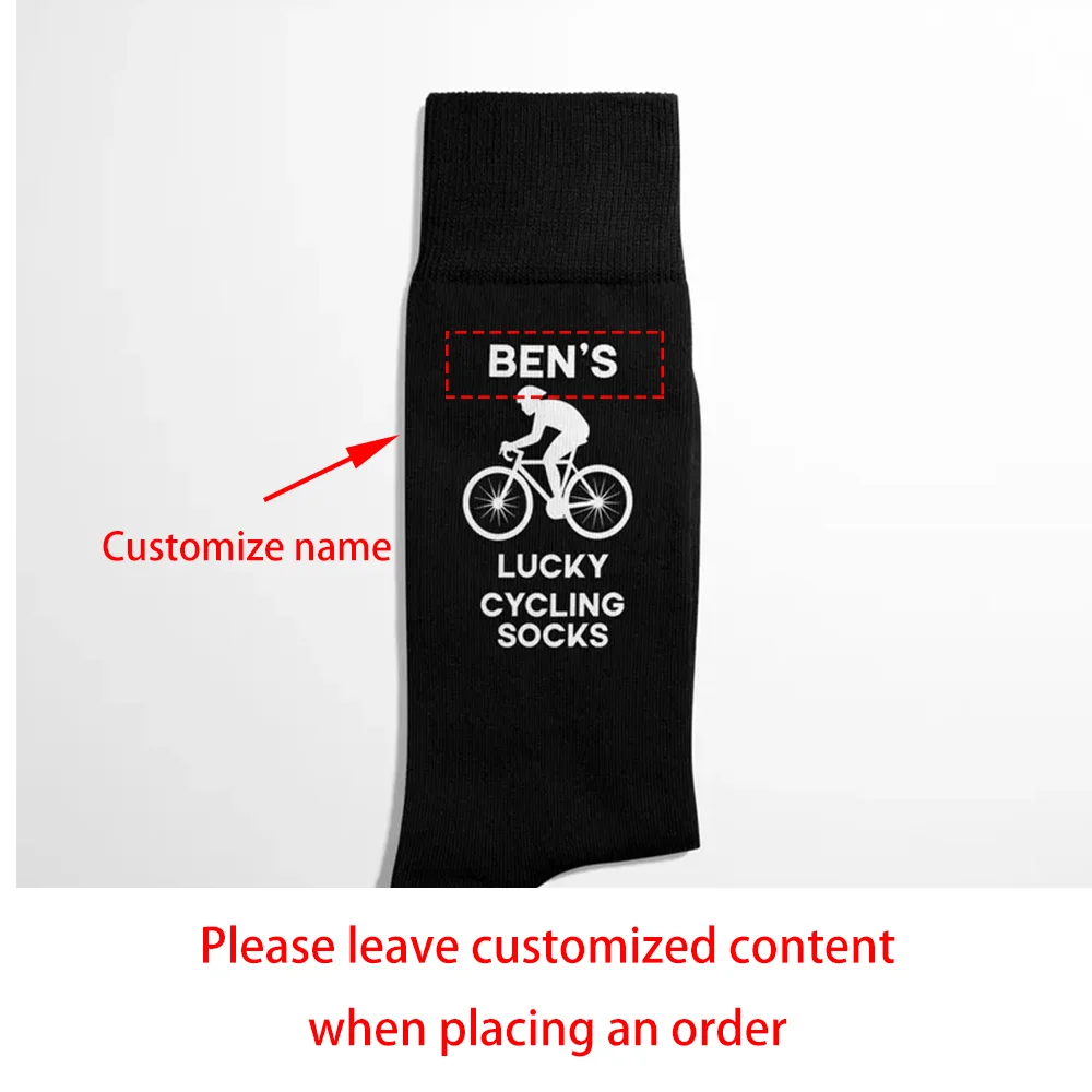 Personalised Lucky Cycling Socks Funny Sports Socks Gift for Him Cycling Present Groom To Be Wedding Engagement Bachelor Party