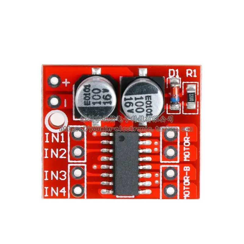 2-Way DC Motor Drive Module Dual H-Bridge PWM Speed Regulation Forward Reverse Control for Electronic Projects Stepper Motor