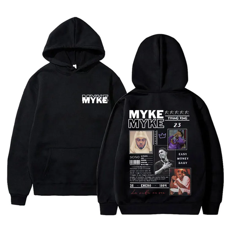 

Rapper Myke Towers LA PANTERA NEGRA Graphic Hoodie Men Women Hip Hop Oversized Hooded Sweatshirt Men's Trendy Vintage Tracksuit