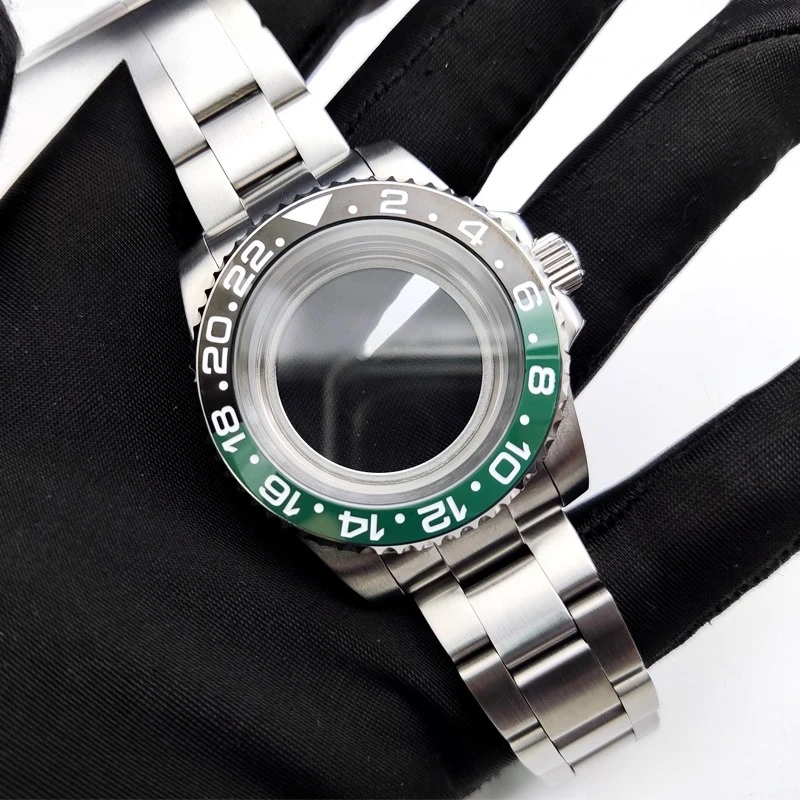 Accesorios de reloj mecánico para movimiento NH35, parte trasera NH36, correa de acero transparente, accesorios de reloj para hombre, esfera sustituto de 28,5mm