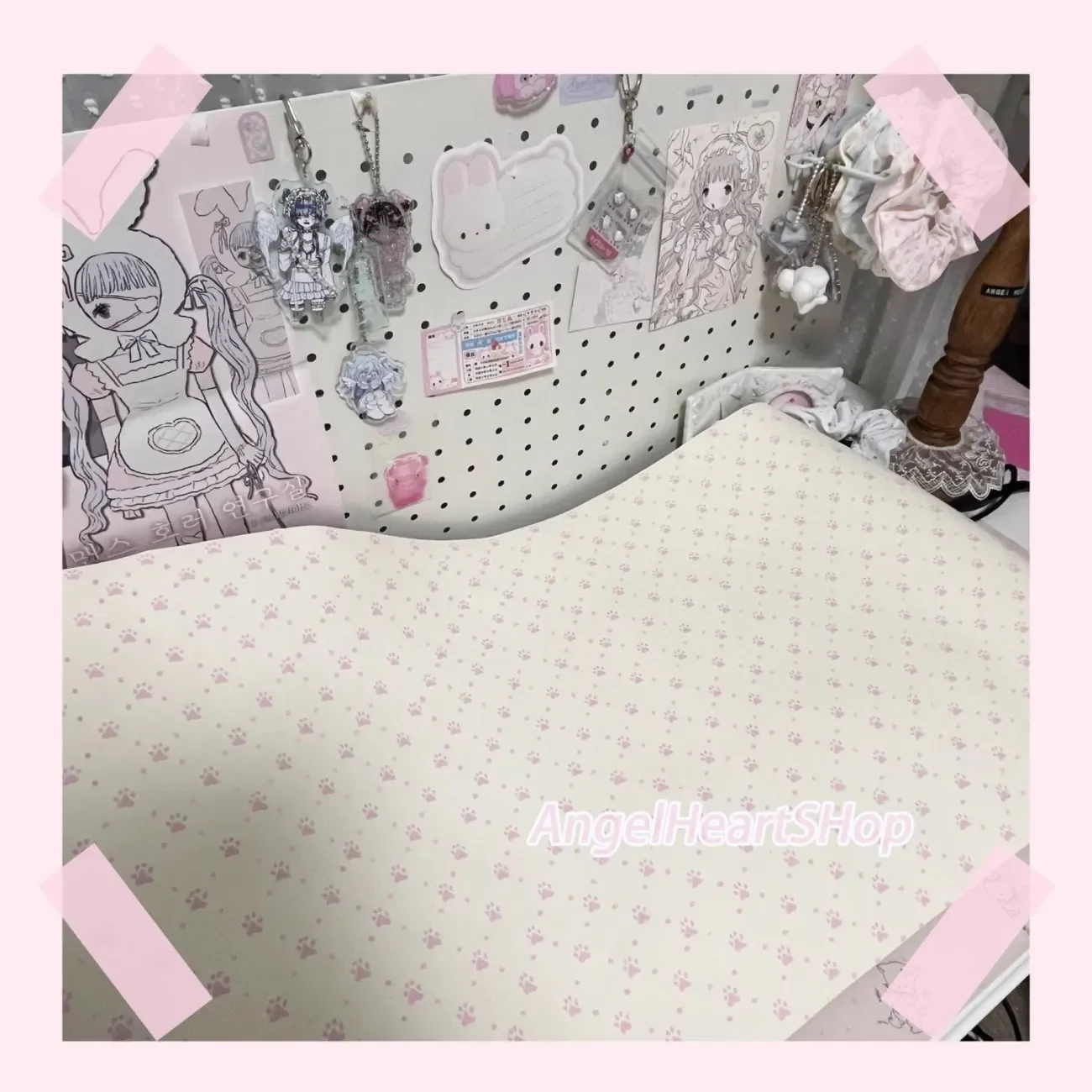 Cute Kitten Pow Pu Leather Mousepad Office Desk Mat Mouse Pad Computer Speed Type Carpet Mat Player Laptop Keyboard Cartoon