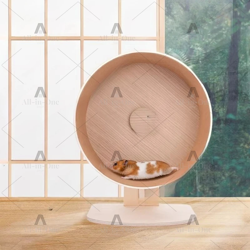 Hamster Running Wheel Ultra-quiet Sisty Bear Large Cork Pad Stand Running Wheel Supplies