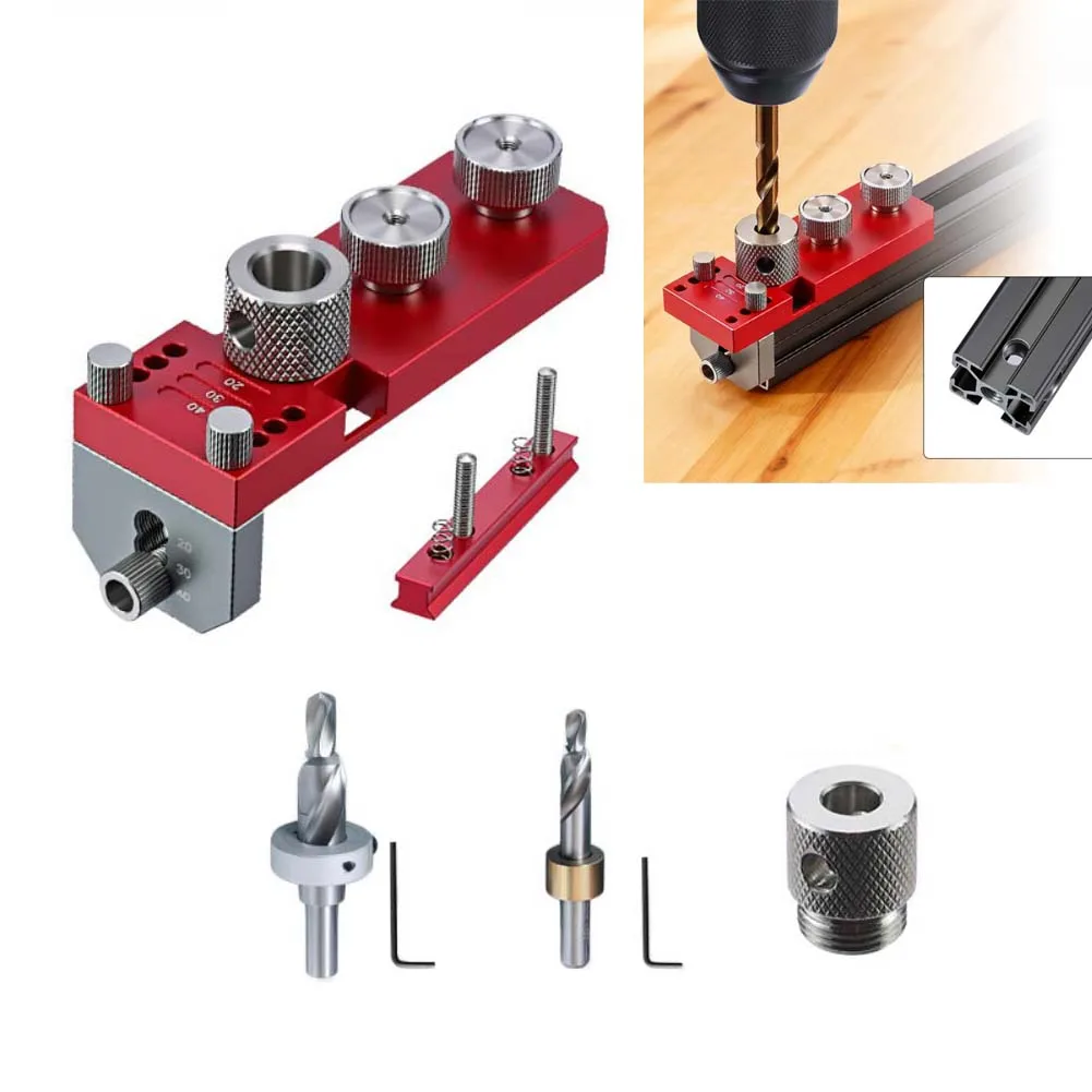 Aluminum Profile Hole Punching Tapping Tool Kit 6mm  8mm 10mm 14mm Hole For DIY Metal Countersinking Tools Replacement Parts