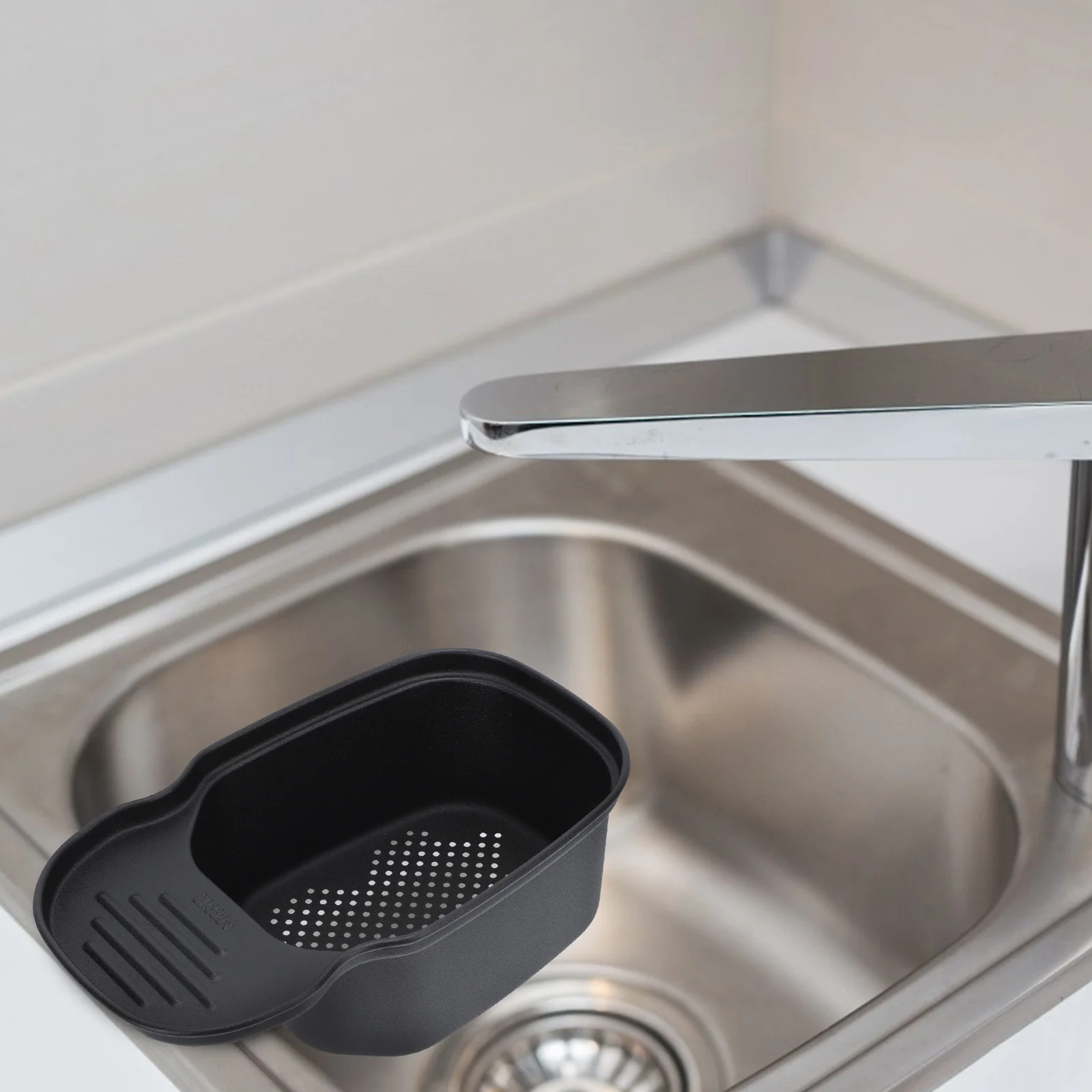

1Pcs Drain Basket Stainless Steel Vegetable Strainer Thickened Rust Resistant Kitchen Sink Holder Fast Draining Multipurpose