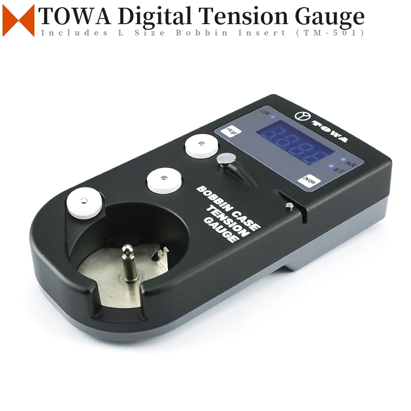 

DTM-A1 TOWA Digital Tension Gauge Guide Device Sewing Accessories For "L" Type Bobbin Case Made In Japan (DTM-A1+TM-501)