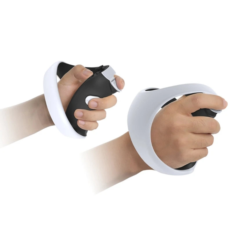 แผ่นรองปุ่มป้องกันซิลิโคนตัวควบคุม RISE-VR ฝาครอบกันลื่นสำหรับ PS VR2 VR ฝาครอบป้องกันมือจับ2อัน