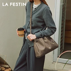 LA FESTIN Original Brand Women's bag 2025 New Fashion Leather Shoulder Crossbody Bag Large Capacity Bag Lady Handbag