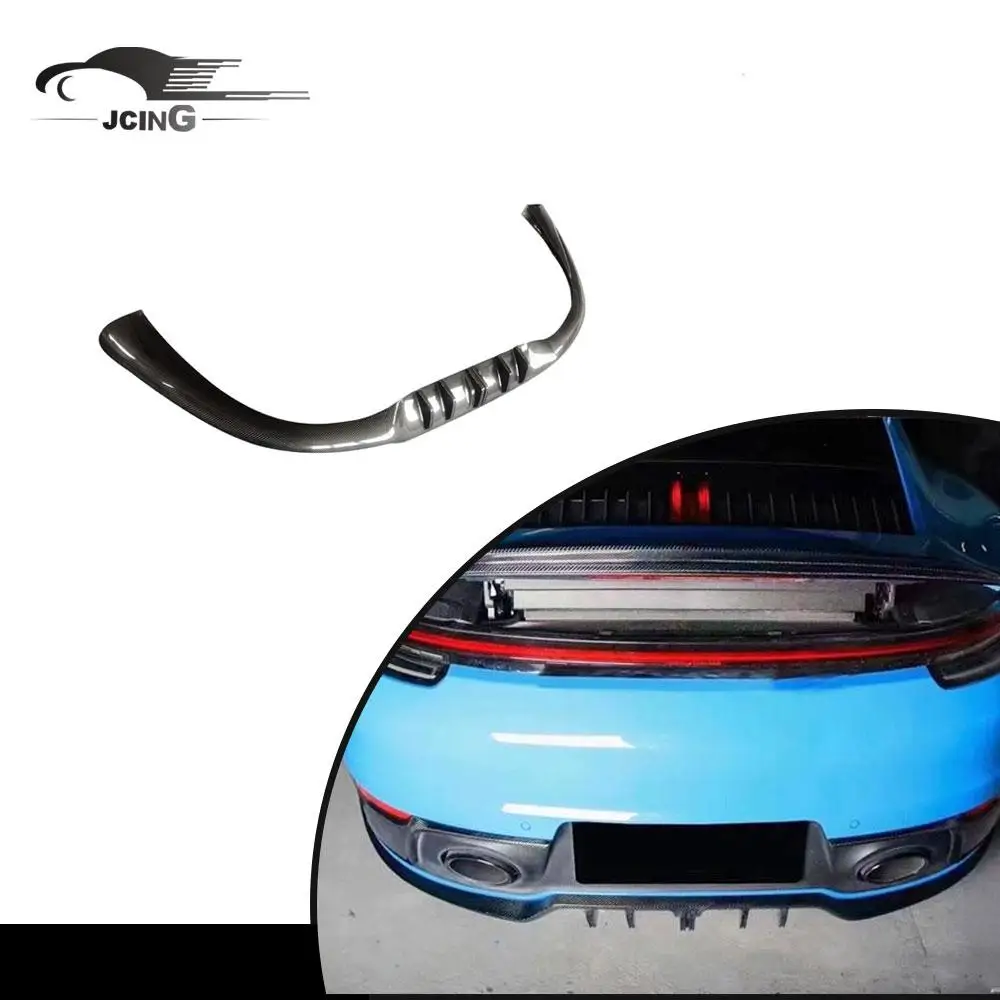 

For Porsche 911 992 Turbo S 2019-23 REAL CARBON Rear Bumper Diffuser Lip Spoiler
