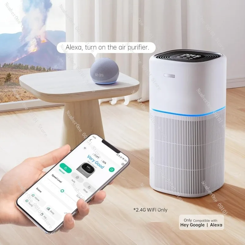 AP02 intelligent negative ion pet air purifier WIFI household formaldehyde removal PM2.5 hippa filter cross-border