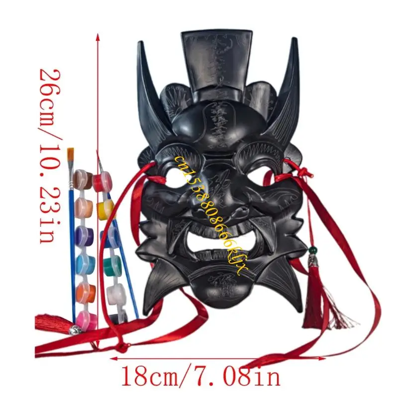 Blanco Nuo Operas Mask Wit/Black Craft Masks Diy Blank Masks Mardi Gras Mask Masquerades Mask voor Halloween Cosplay Party 066C