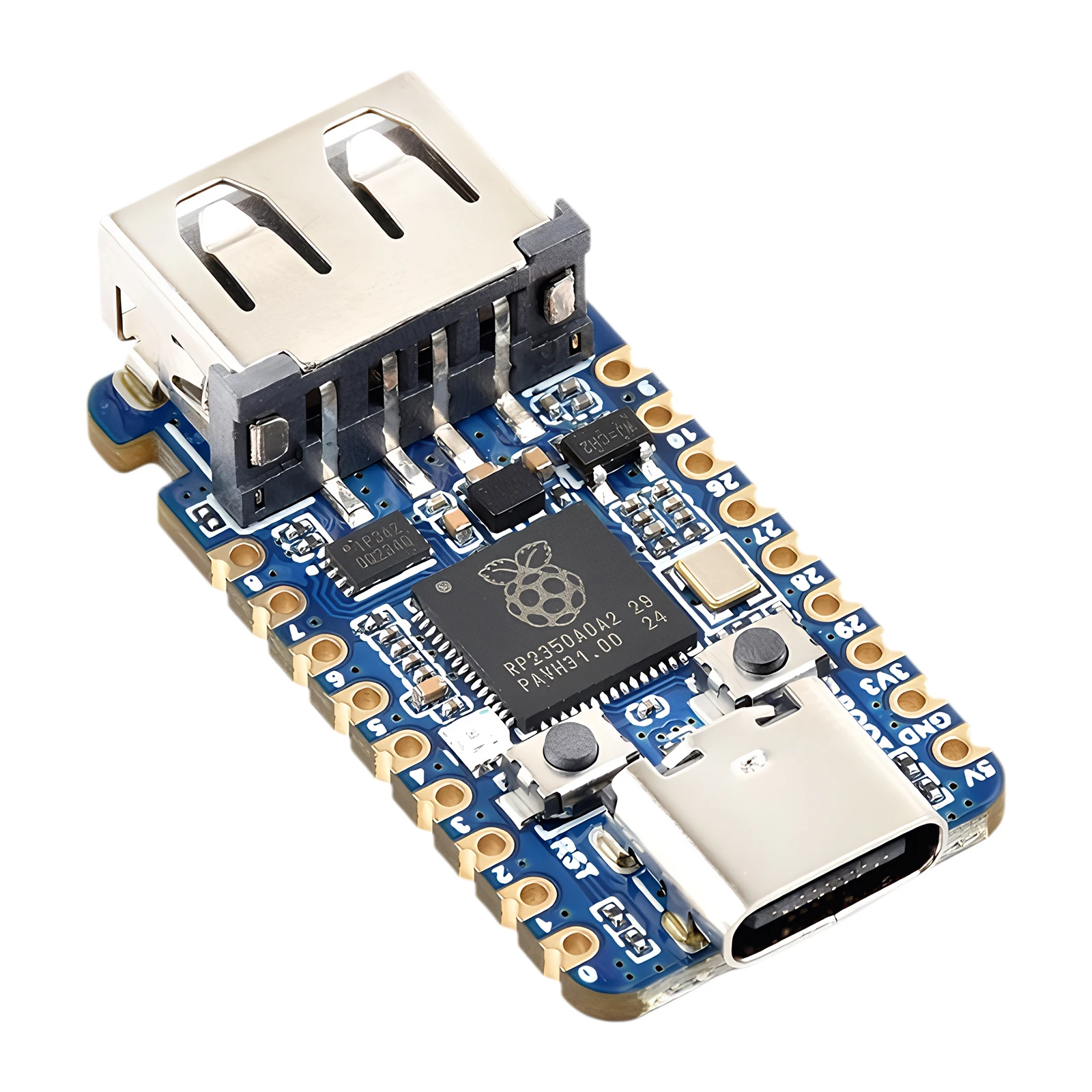 P2350-USB-A Mini Development Board 150MHz Operating Frequency Dual-core & Dual-Architecture Microcontroller for SMD Applications