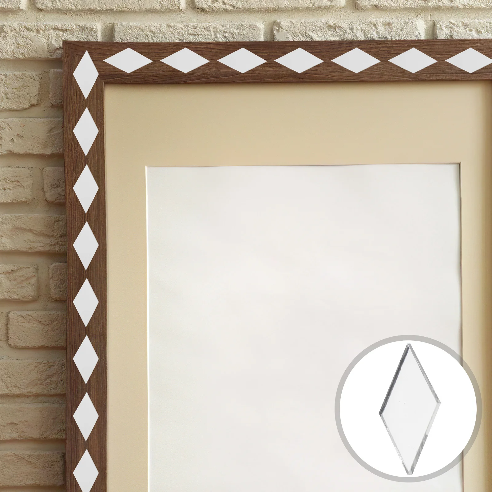 

300pcs Mini Diamond Wall Stickers Geometric Mosaic Mirrors For Diy Craft Art Door Decor Acrylic Mirror Tiles Handmade Mosaic