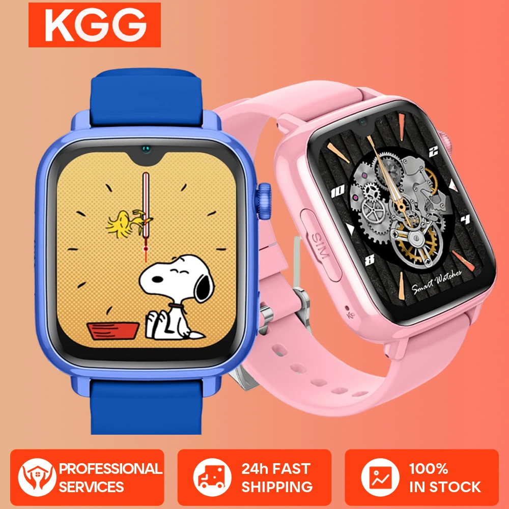 KGG 4G Smart Watch Kids ROM 8GB GPS Video Call SOS APP Download Child Smartwatch Camera Monitor Tracker Location Phone Watch