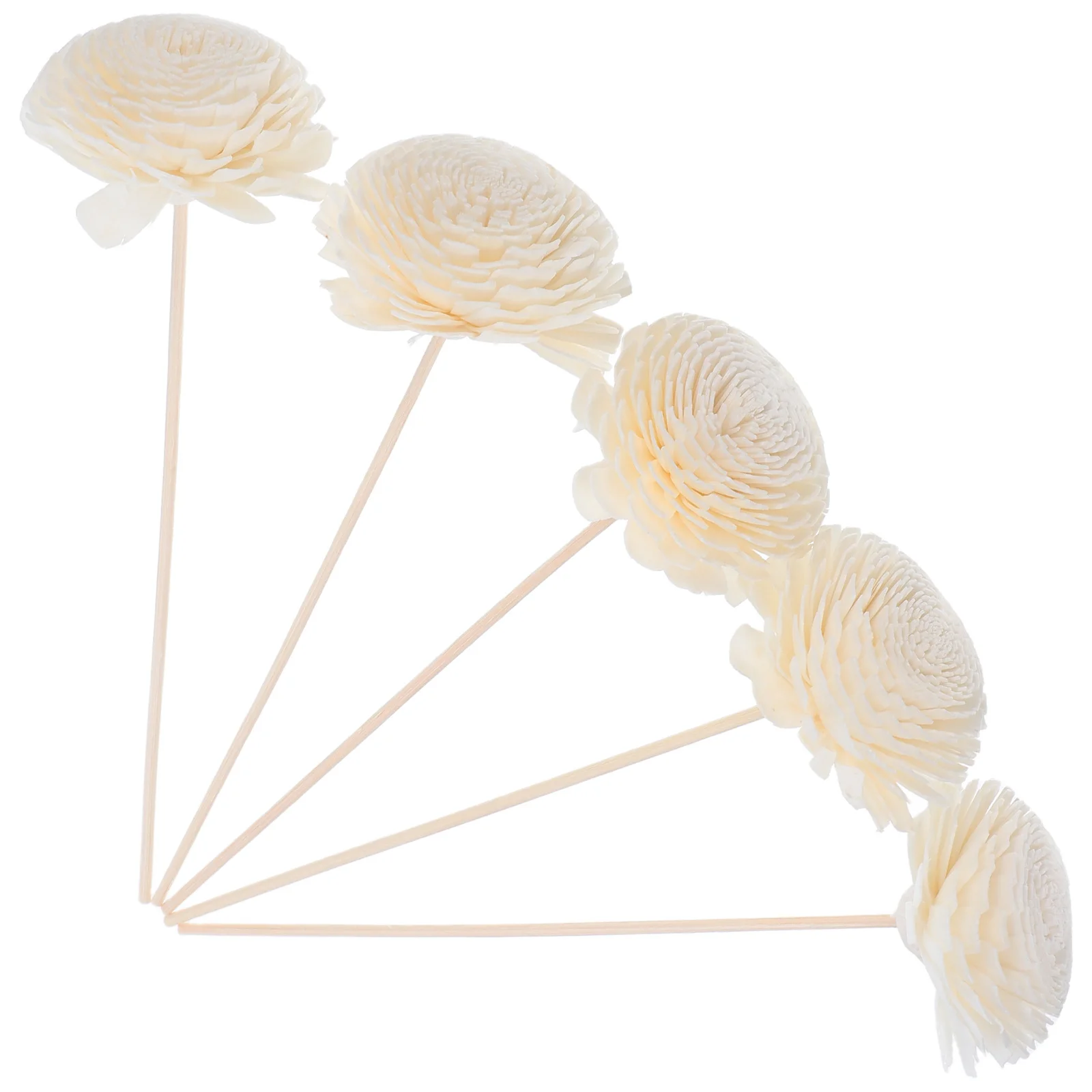 

5Pcs Essential Oil Diffuser Sticks Faux Chrysanthemum Rattan Wood Stems for Long-Lasting Scent in Bathroom Bedroom Kitchen Space