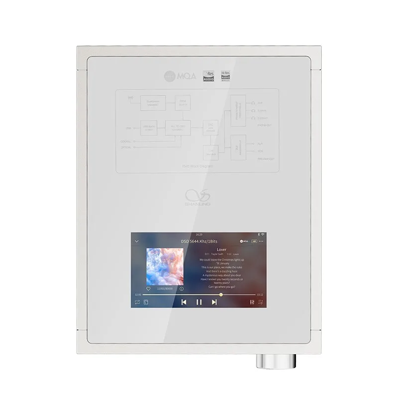 SHANLING EM5 Android Desktop Digital Music Player Streaming DAC AMP Headphone Amplifier AK4493 chip MQA PCM384 DSD512 Software